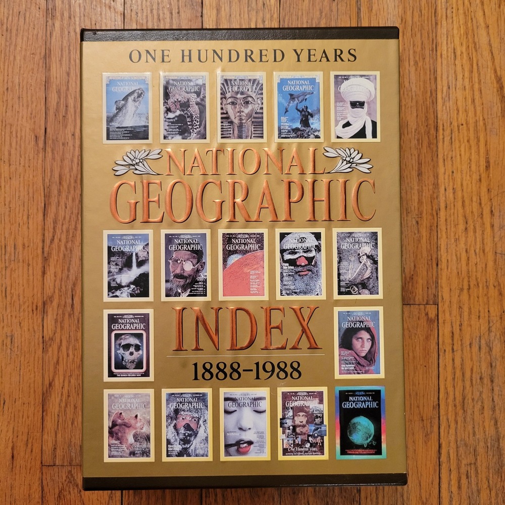 National Geographic Index 1888-1988 Book Maps ONE HUNDRED YEARS History Decor
